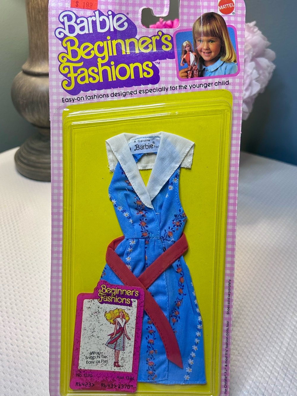 Vintage Barbie Beginner’s Fashions #1370 Mattel Collectible Carded Dress - Picture 1 of 3